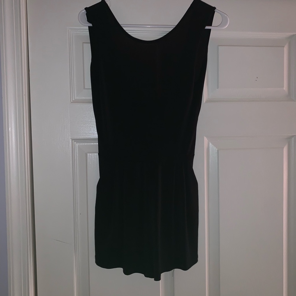 black tank top romper